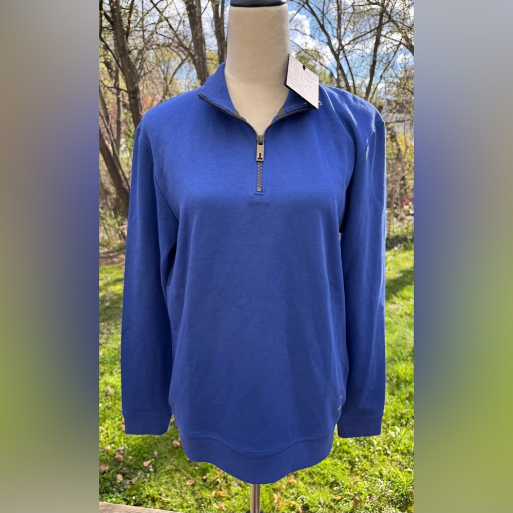 Ted Baker Antram Mockneck Quarter Zip Pullover in Blue Size TED-3- M-US-NWT $149